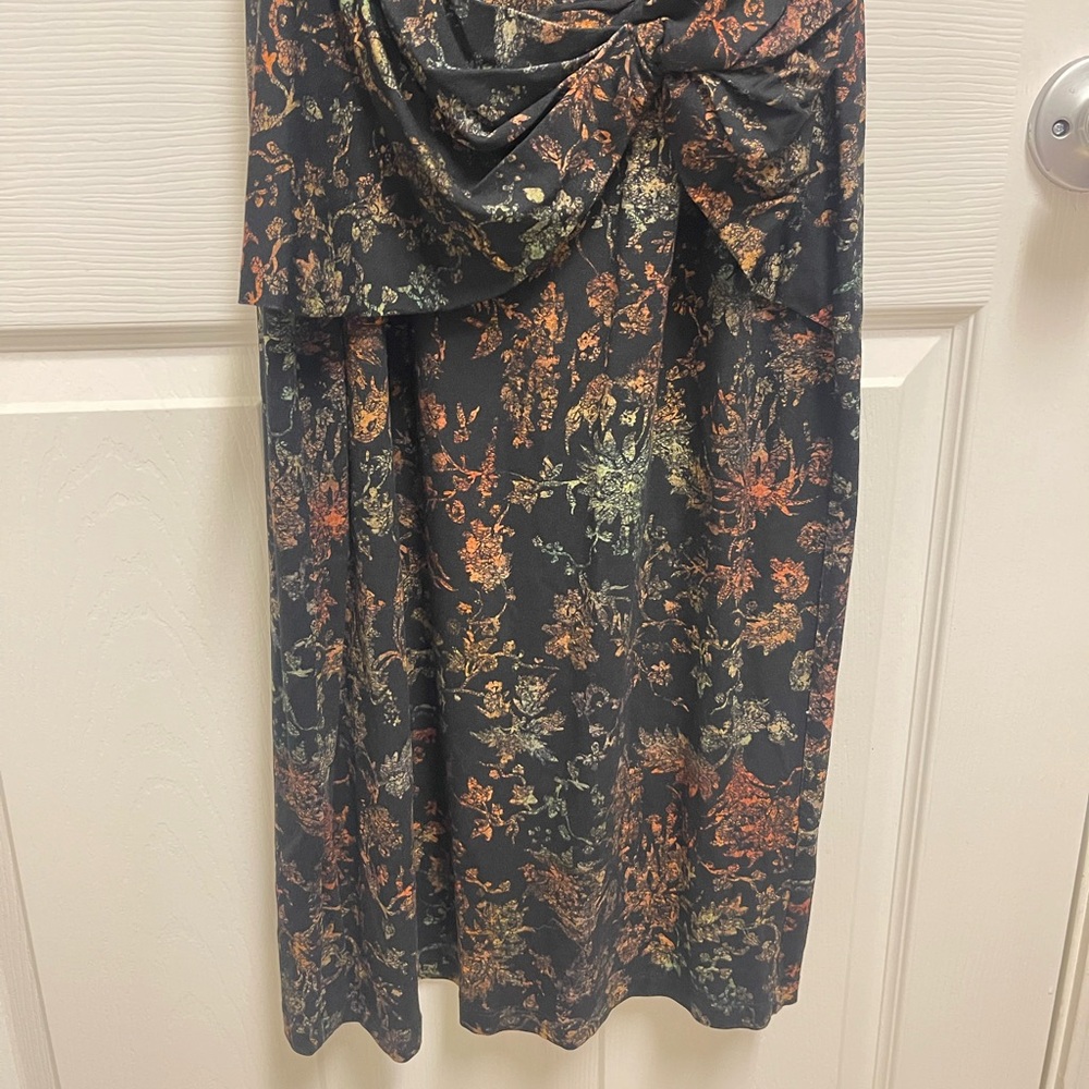 Peruvian Connection Black Pattern Knot Front Midi… - image 4